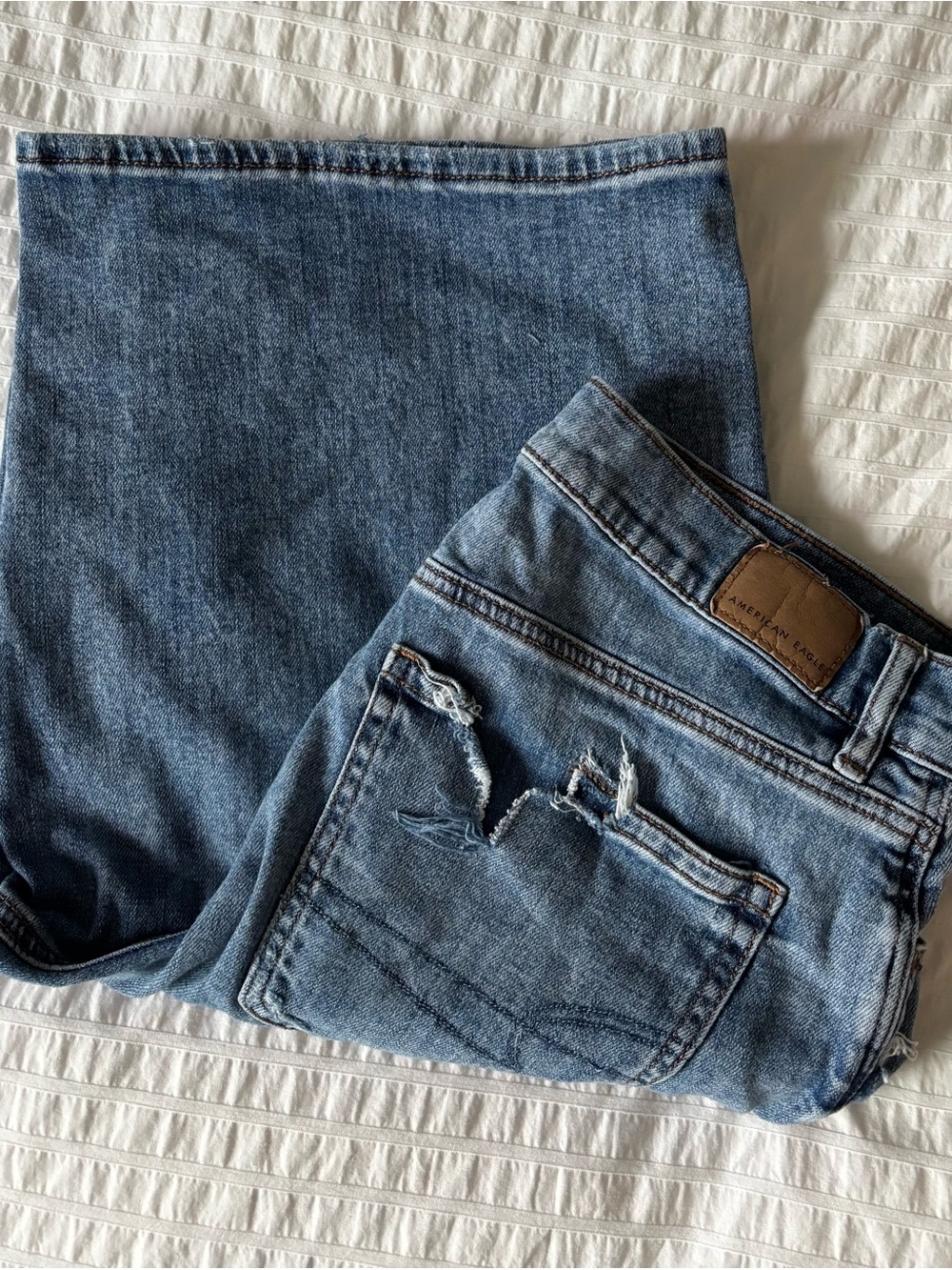 Distressed Bermuda Jean Shorts - Picture 2 of 7